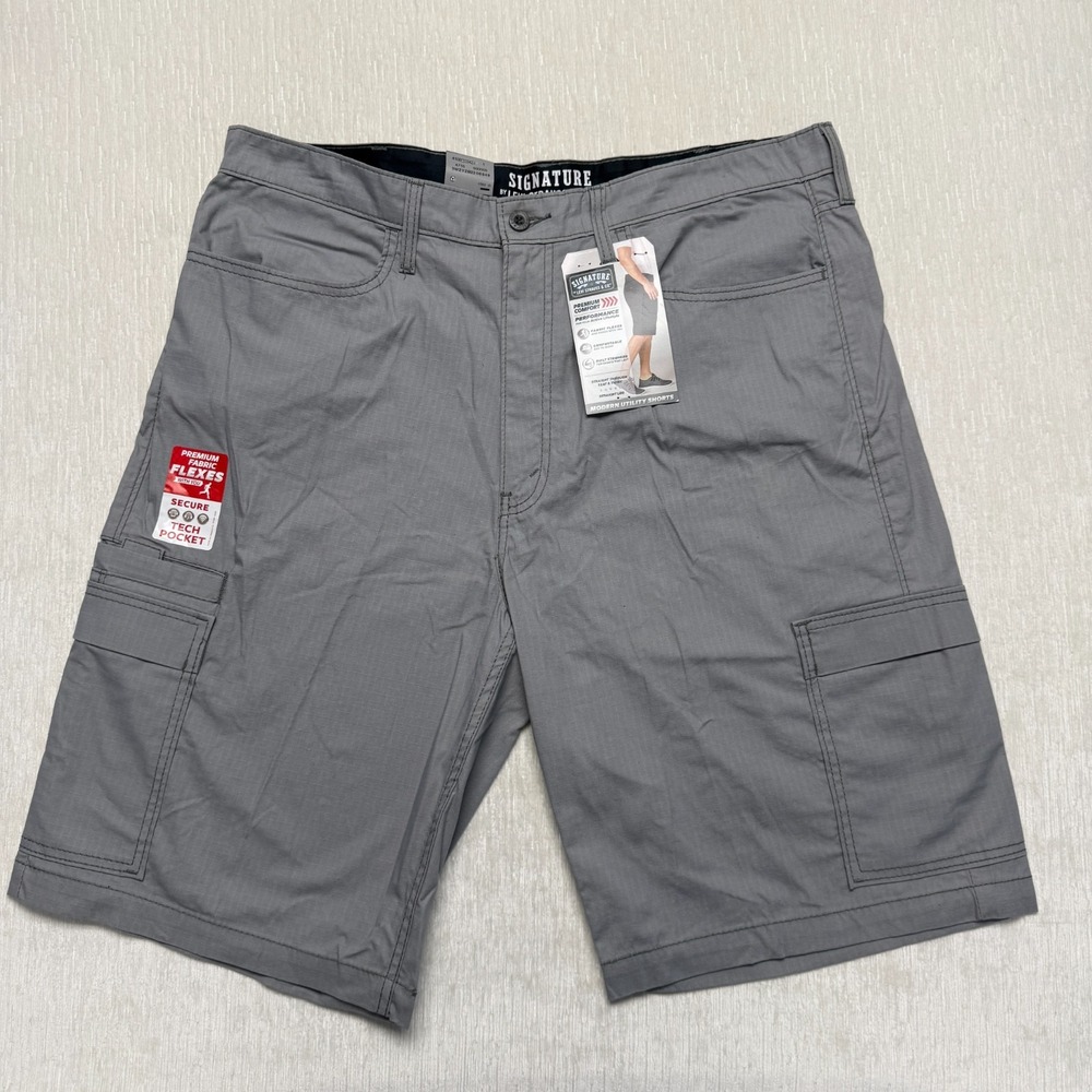 Levi's Ripstop Cargo Utility Shorts Performance Active Lifestyle Mens 40 Gray